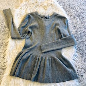 Gray peplum sweater